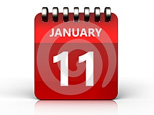 3d 11 january calendar