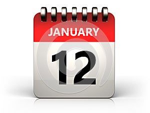 3d 12 january calendar