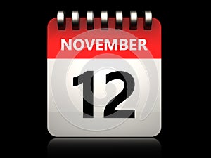 3d 12 november calendar