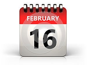 3d 16 february calendar
