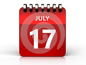 3d 17 july calendar