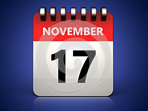 3d 17 november calendar