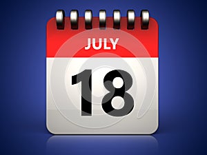 3d 18 july calendar