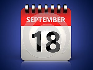 3d 18 september calendar