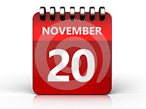 3d 20 november calendar