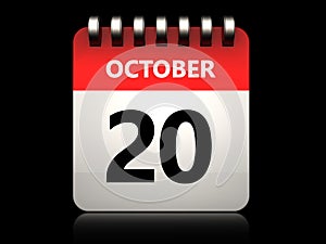 3d 20 october calendar