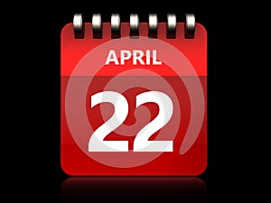 3d 22 april calendar