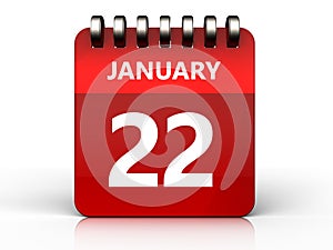 3d 22 january calendar
