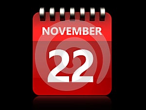 3d 22 november calendar