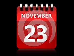 3d 23 november calendar