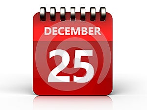 3d 25 december calendar