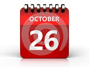 3d 26 october calendar