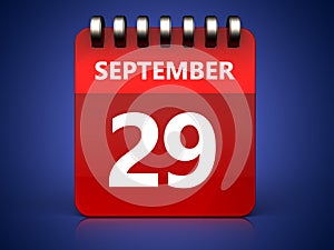 3d 29 september calendar