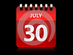 3d 30 july calendar