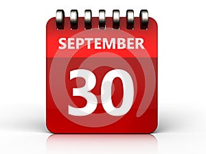 3d 30 september calendar