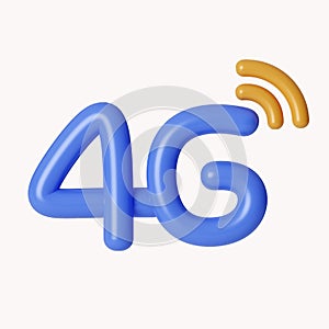 3d 4G icon for web design. Internet network concept. Communication, internet concept. icon isolated on white background