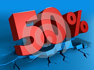 3d of 50 percent discount