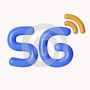 3d 5G icon for web design. Internet network concept. Communication, internet concept. icon isolated on white background