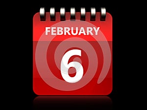 3d 6 february calendar