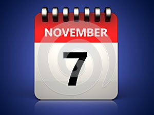 3d 7 november calendar