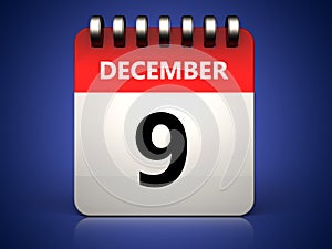 3d 9 december calendar