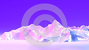 3d abstract background with space for text. Futuristic planet in purple, ink and blue colors. Bright trendy gradients.