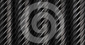 3d abstract background twisting black metal cylinders