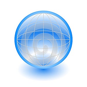 3d abstract blue globe