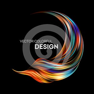 3d Abstract colorful fluid design. Vector illustration