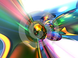 3D Abstract Colorful Glassy Wallpaper Background