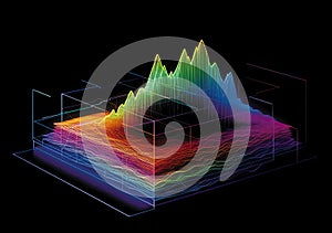 3d Abstract Data Visualization background