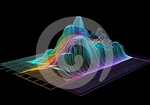 3d Abstract Data Visualization background