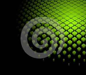 3d abstract dynamic green background