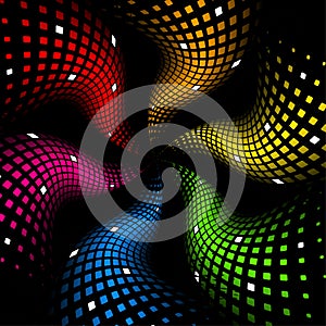 3d abstract dynamic rainbow background