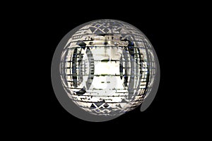 3d abstract figure sphere spaceship texture