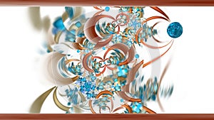 3D Abstract fractal background