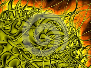 3d abstract fractal background