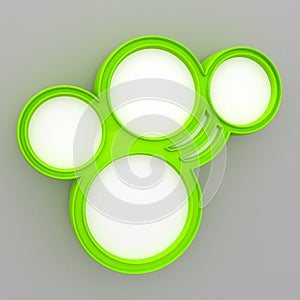 3d abstract glossy speech bubble