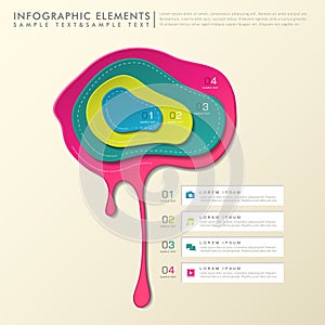 3d abstract pigment infographics