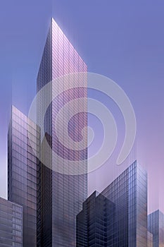 3d abstract skyscrapers