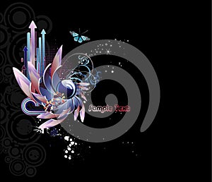 3d abstract vector composition