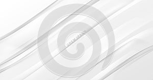 3d abstract white curve lines shape background. Futuristic technology digital hi tech concept. Vector illustration