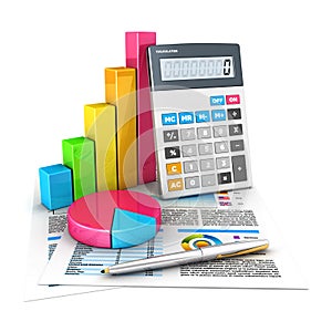 3d accounting concept