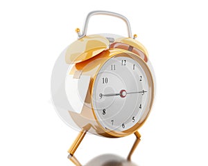 3d Alarm clock with empty sticky paper
