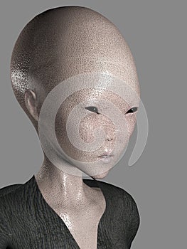 3D alien face