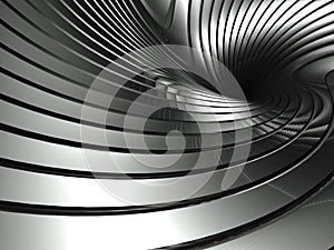 3d aluminum background abstract silver twister