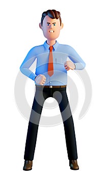 3d Angry businessman