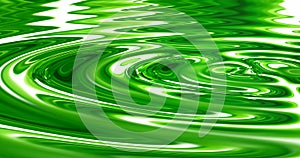 3D, animated and VFX of neon, shiny and futuristic waves making ripples in liquid green color substance. Texture