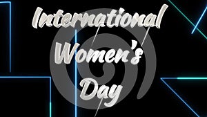 3D ANIMATED WORDS TO COMMEMORATE INTERNATIONAL AND WORLD WOMEN\'S DAY