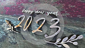 3D animation of 2023 Happy New Year